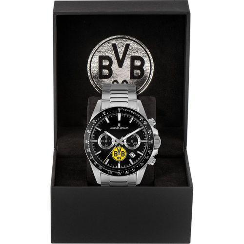 Jacques Lemans JL.BVB-06 Quartz Çelik Gri Siyah Kadran 10 ATM 42 mm Erkek Kol Saati