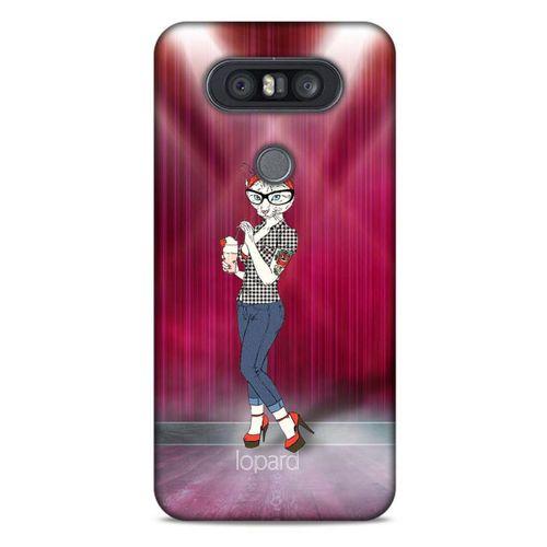 LG K41S - K51S Kılıf FunnyMaX (50) Shockproof Kılıf Koyu Pembe Kedi