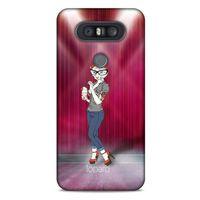 LG K41S - K51S Kılıf FunnyMaX (50) Shockproof Kılıf Koyu Pembe Kedi