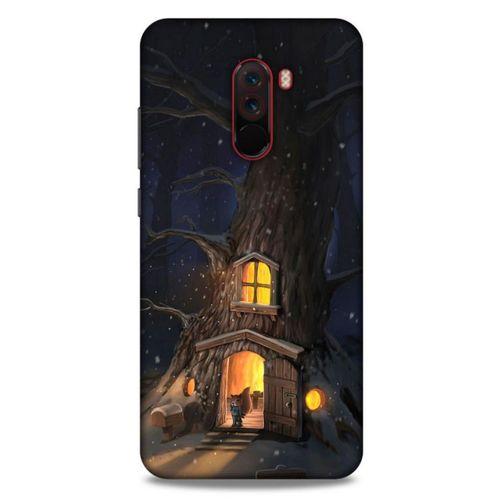 Xiaomi Pocophone F1 Kılıf Snowix (47) Crystal Flex Kılıf Sarı Kahve