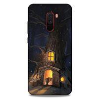 Xiaomi Pocophone F1 Kılıf Snowix (47) Crystal Flex Kılıf Sarı Kahve