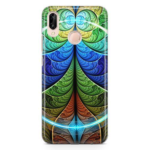 Huawei P20 Lite Kılıf Fraktal Rofle Arka Kapak Koruma Desenli Full Koruyucu