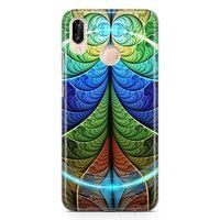 Huawei P20 Lite Kılıf Fraktal Rofle Arka Kapak Koruma Desenli Full Koruyucu