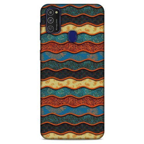 Samsung Galaxy M21 Kılıf Baskılı Özel Seri Taşlı (36) Glitter Kılıf