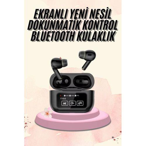 Kulak İçi Bluetooth Kulaklık Ekranlı Müzik Dinleme Çağrı Cevaplama Siyah