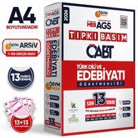 2026 MEB-AGS ÖABT Türk Dili ve Edebiyatı Öğretmenliği ÖSYM Tıpkı Basım 13lü Deneme Paketi Cevaplı