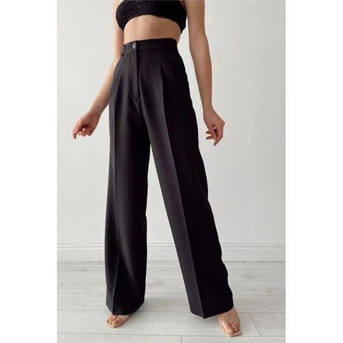 Kadın Yüksek Bel Cepli Ithal Krep Pantolon