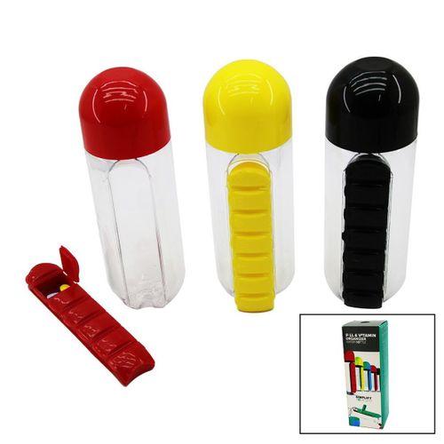İlaç Kutusu ve 600ml Plastik Matara ( 1 Adet)
