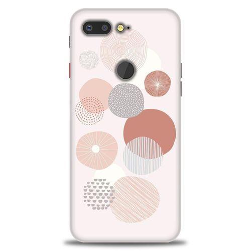General Mobile GM 9 Pro Kılıf HD Baskılı Kılıf - Pembe Daireler + Tam Ekran Koruyucu