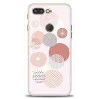 General Mobile GM 9 Pro Kılıf HD Baskılı Kılıf - Pembe Daireler + Tam Ekran Koruyucu