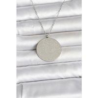 316L Çelik Gümüş Renk Ayetel Kürsi ve Allah Yazılı Kolye