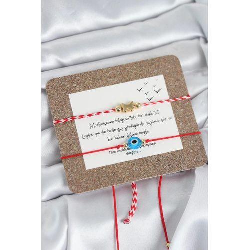 Marteniçka Bileklik 2'li Nazar ve Kelebek Model