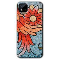 Realme C11 Kılıf HD Desen Baskılı Arka Kapak - Mozaik Çiçek