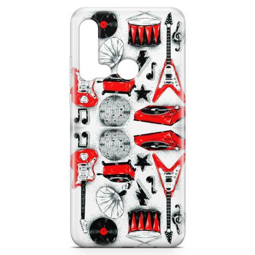 Huawei P20 Lite 2019 Kılıf Elektro Gitar Bateri Arka Kapak Koruma Desenli Full Koruyucu