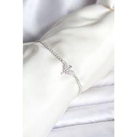 Anka Kuşu Model Zirkon Taşlı Gümüş Renk Pirinç Su Yolu Kadın Bileklik