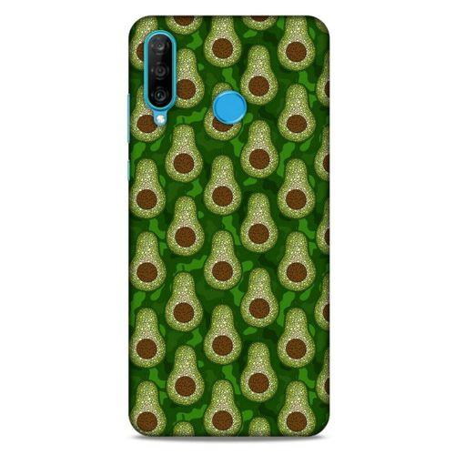 Frutix Avokado 02 Huawei P30 Lite Kılıf Desenli Silikon