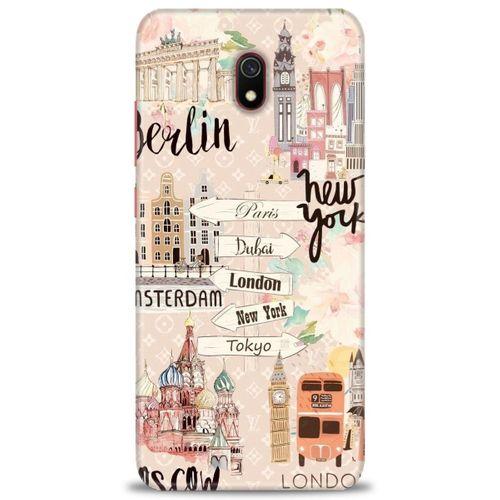 Xiaomi Redmi 8A Kılıf HD Baskılı Kılıf - Berlin Set + Tam Ekran Koruyucu