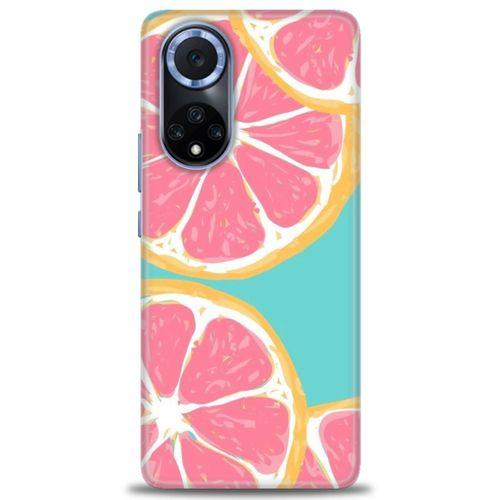 Huawei Nova 9 Kılıf HD Baskılı Kılıf - Pembe Limon + Tam Ekran Koruyucu