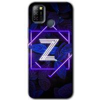 İnfinix Smart 5 Kılıf HD Desen Baskılı Arka Kapak - Dark Neon Yaprak Z Harfi
