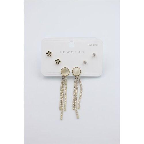 Çoklu Set Küpe - Altın