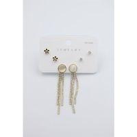 Çoklu Set Küpe - Altın