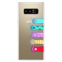 Samsung Galaxy Note 8 Kılıf Renkli Patiler Arka Kapak Koruma Desenli Full Koruyucu