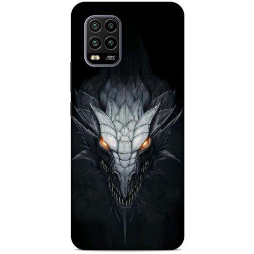Xiaomi Mi 10 Lite Kılıf Dragons (13) Silikon Kap Gri Ejderha