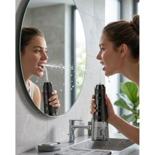 Ipx7 Su Geçirmez Şarjlı Ağız Duşu 320 Ml Su Tanklı 4 Modlu Temizlik Cihazı