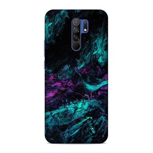 Xiaomi Redmi 9 Kılıf Dagilmis Murekkep Arka Kapak Silikon Koruma Full Koruyucu
