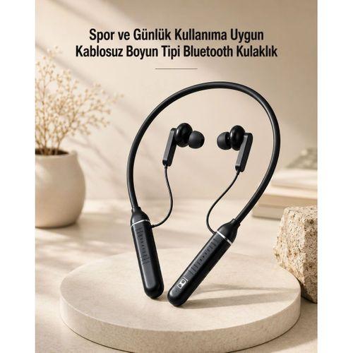 Kablosuz Boyun Tipi Bluetooth Kulaklık Mikrofonlu Spor Ve Günlük Kullanıma Uygun