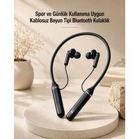Kablosuz Boyun Tipi Bluetooth Kulaklık Mikrofonlu Spor Ve Günlük Kullanıma Uygun