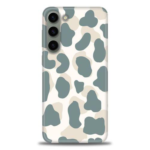 Samsung Galaxy S23 Kılıf HD Baskılı Kılıf - Mavi Bej + Tam Ekran Koruyucu