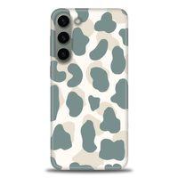 Samsung Galaxy S23 Kılıf HD Baskılı Kılıf - Mavi Bej + Tam Ekran Koruyucu