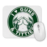 I Love Guns Mouse Pad