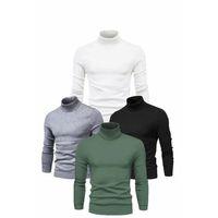 4 Adet Unisex Kaşkorse Boğazlı Full Likralı Fitilli Body Kazak