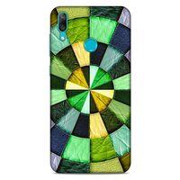 Huawei Y7 2019 Kılıf Patchwork (36) Glitter Kılıf Yeşil Tonları