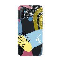 Realme C3 Colorful Patterns Premium Silikonlu Telefon Kılıfı