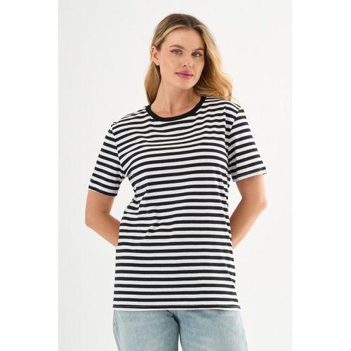 ALEXANDERGARDI Bisiklet Yaka Çizgili Kısa Kol T-shirt
