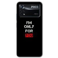 MRCİLETİSİM Poco x4 Pro Kılıf HD Desen Baskılı Arka Kapak + Temperli Cam - For You