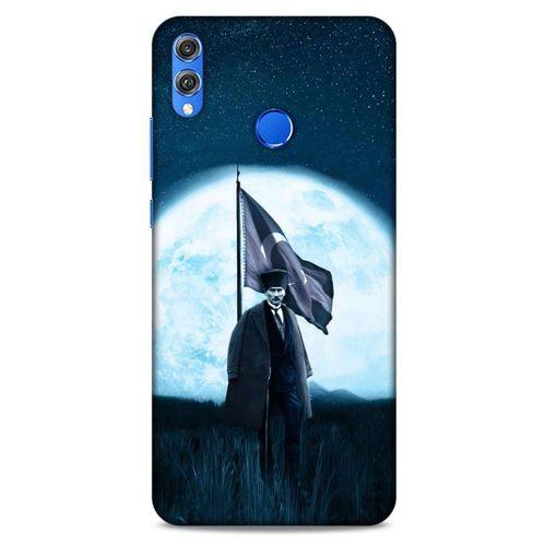 Huawei Honor 8x Kılıf Atatürk (45) Liquid Air Kılıf Ay Işığı