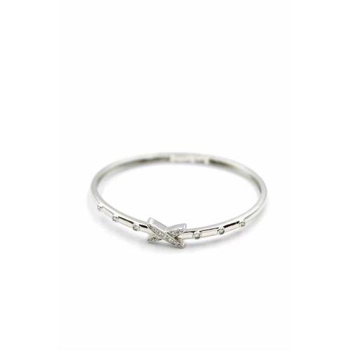 Taşlı Vip Bilezik - Gümüş