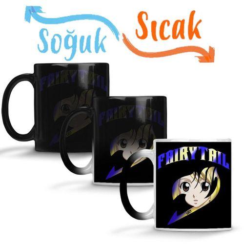 Fairy Tail Lucy Inside Guild Symbol Sihirli Kupa Bardak Porselen