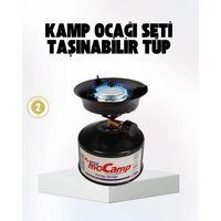 Outdoor Kamp Ocağı Gazlı Taşınabilir Pişirme Seti Üç Ayaklı Denge Atlı