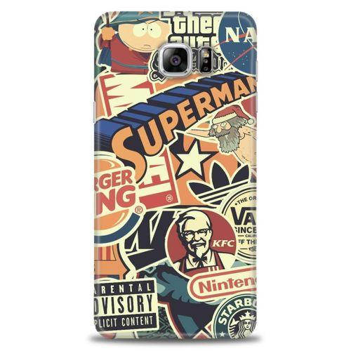 Samsung Galaxy Note 5 Kılıf HD Baskılı Kılıf - Superman + Tam Ekran Koruyucu