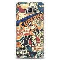 Samsung Galaxy Note 5 Kılıf HD Baskılı Kılıf - Superman + Tam Ekran Koruyucu