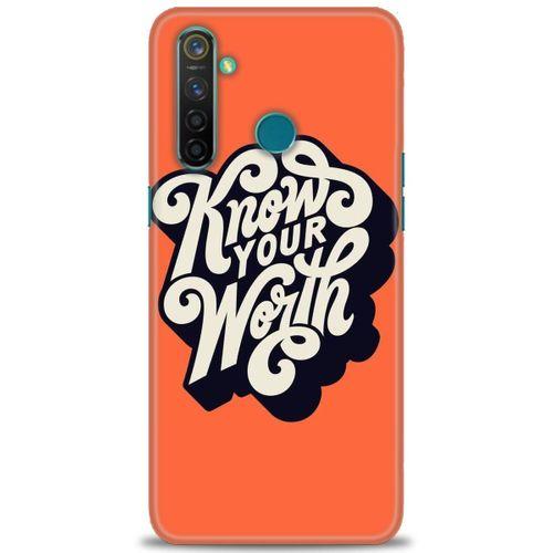 Realme 5 Pro Kılıf HD Baskılı Kılıf - Know Your Worth + Tam Ekran Koruyucu