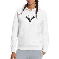 Logo Rafa Nadal Academy By Movista Baskılı Beyaz Kadın Kapşonlu Sweatshirt