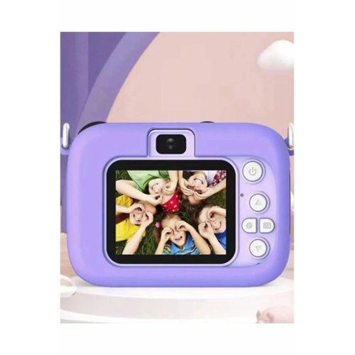 Mini 1080p Hd Çocuk Kamera Dijital Fotoğraf Makinesi 2.0 Inç Ekran 5 Adet Oyun Mor