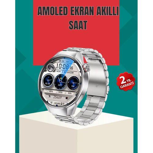 Metal Gövdeli Amoled Akıllı Saat – Kan Oksijen, Nabız Ve Arama Fonksiyonlu