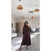 Kadın Uzun Kollu Bluz Ve Ve Askılı Elbise Ikili Takim